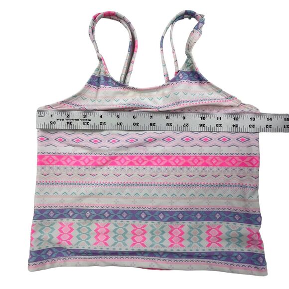 Children’s Place 2-piece Tankini Bathing Suit Swimsuit Pink Tropical Youth XL 14 - Picture 8 of 9